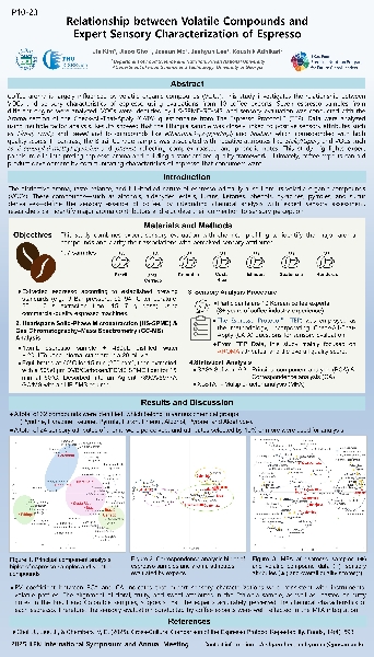 [2025 한국식품영양과학회] Relationship between Volatile Compounds and Expert Sensory Characterization of Espresso main image